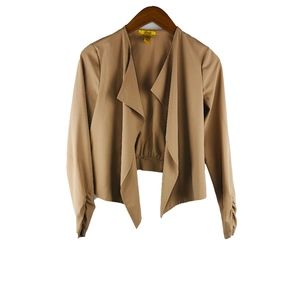 Finesse Casual Blazer Jacket Beige Size Small